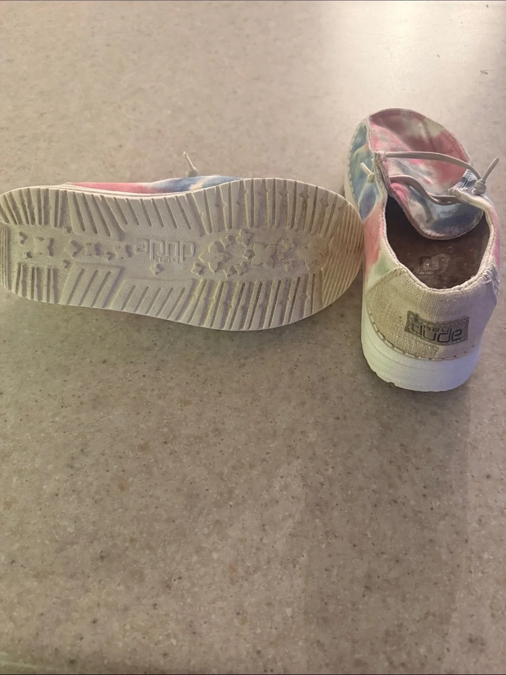 Hey Dude Kids Tie-Dye Slip-Ons in Pink & Blue